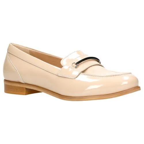 Wojas Beige Leather Loafers | 46074-34